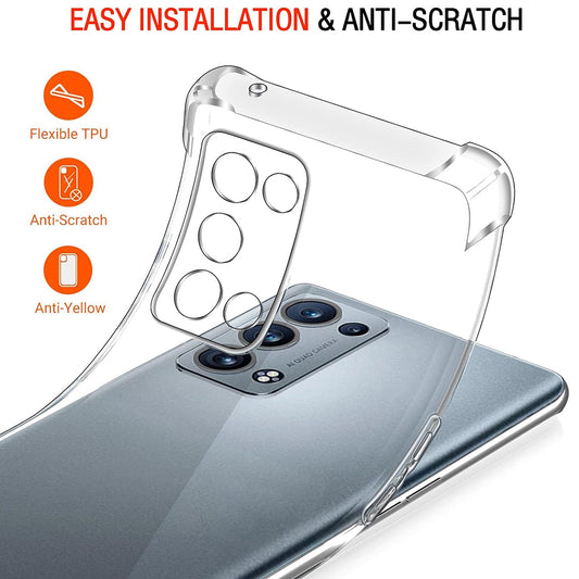 Θήκη για Oppo Reno6 Pro 5G (Snapdragon), Techsuit, Ανθεκτική σε Κρούσεις Διαφανής, Διάφανη