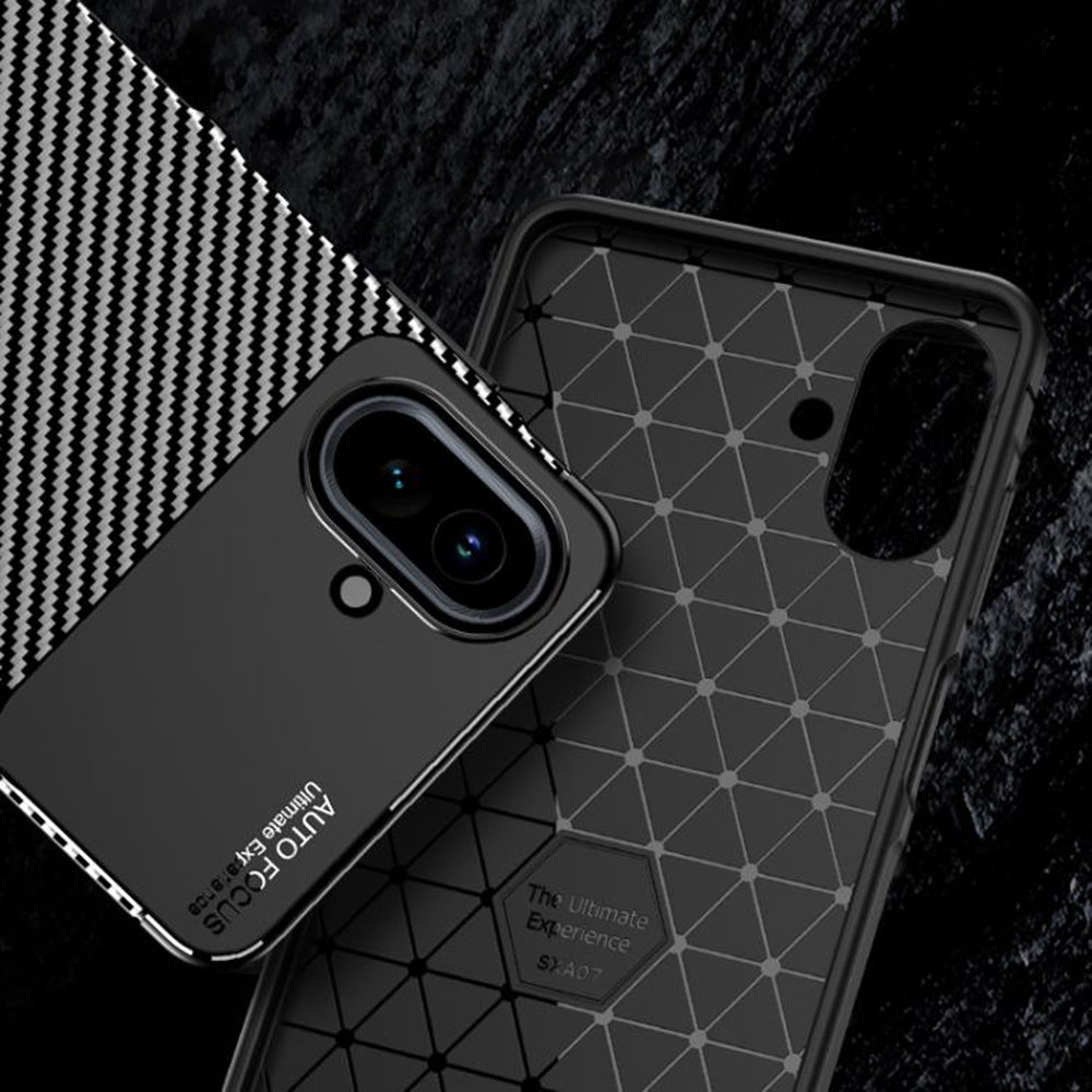 Θήκη για Samsung Galaxy A07 4G A075, Techsuit, CarbonFiber, Μαύρη