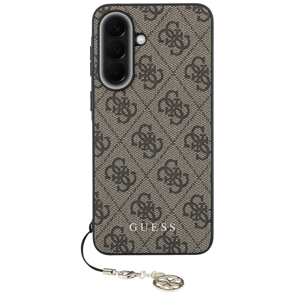 Case for Samsung Galaxy A37 5G, Guess, 4G Classic Logo Charm, Brown