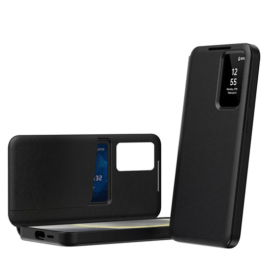 Case for Samsung Galaxy A56 A566, Techsuit, SmartView, Black