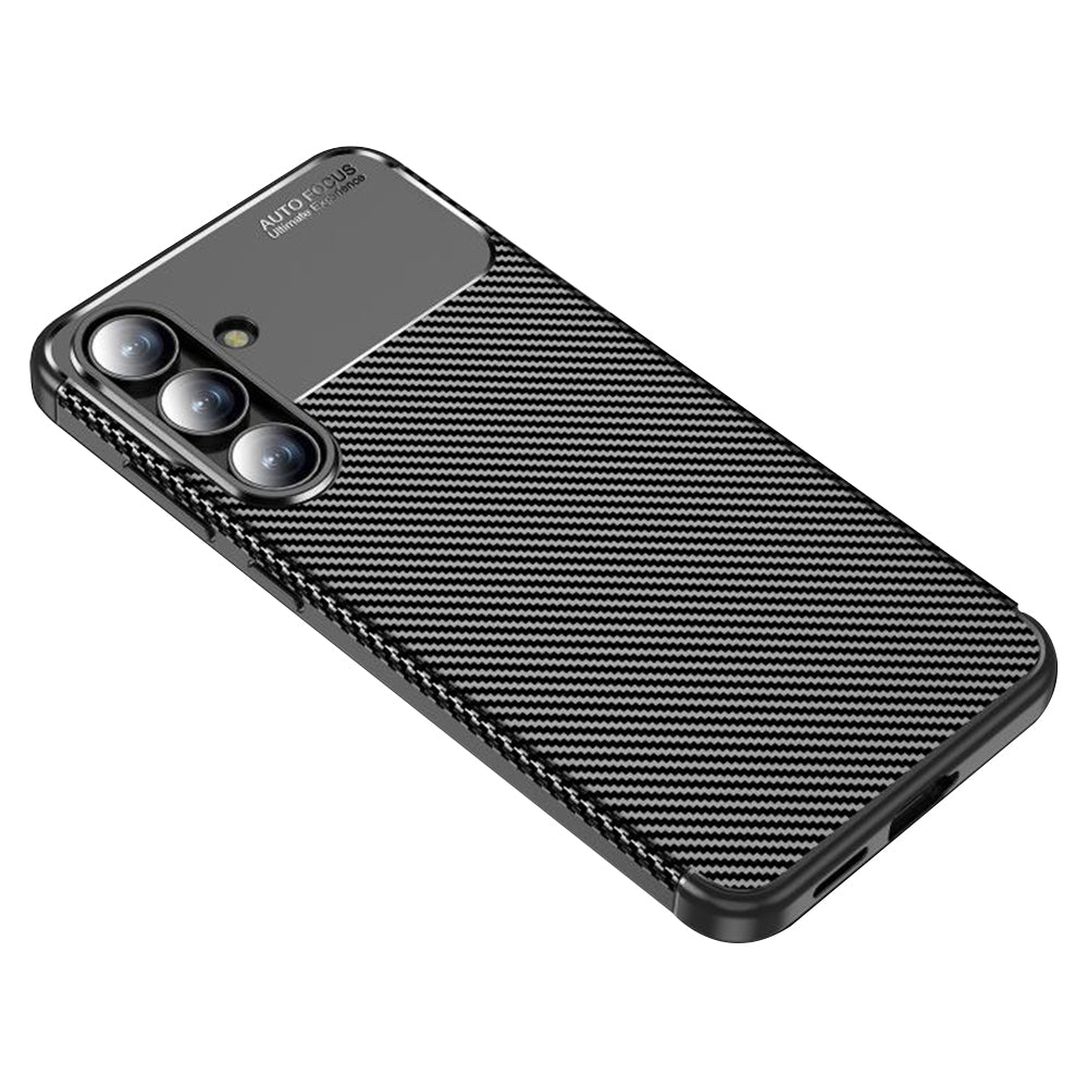 Case for Samsung Galaxy S25 FE, Techsuit, CarbonFiber, Black