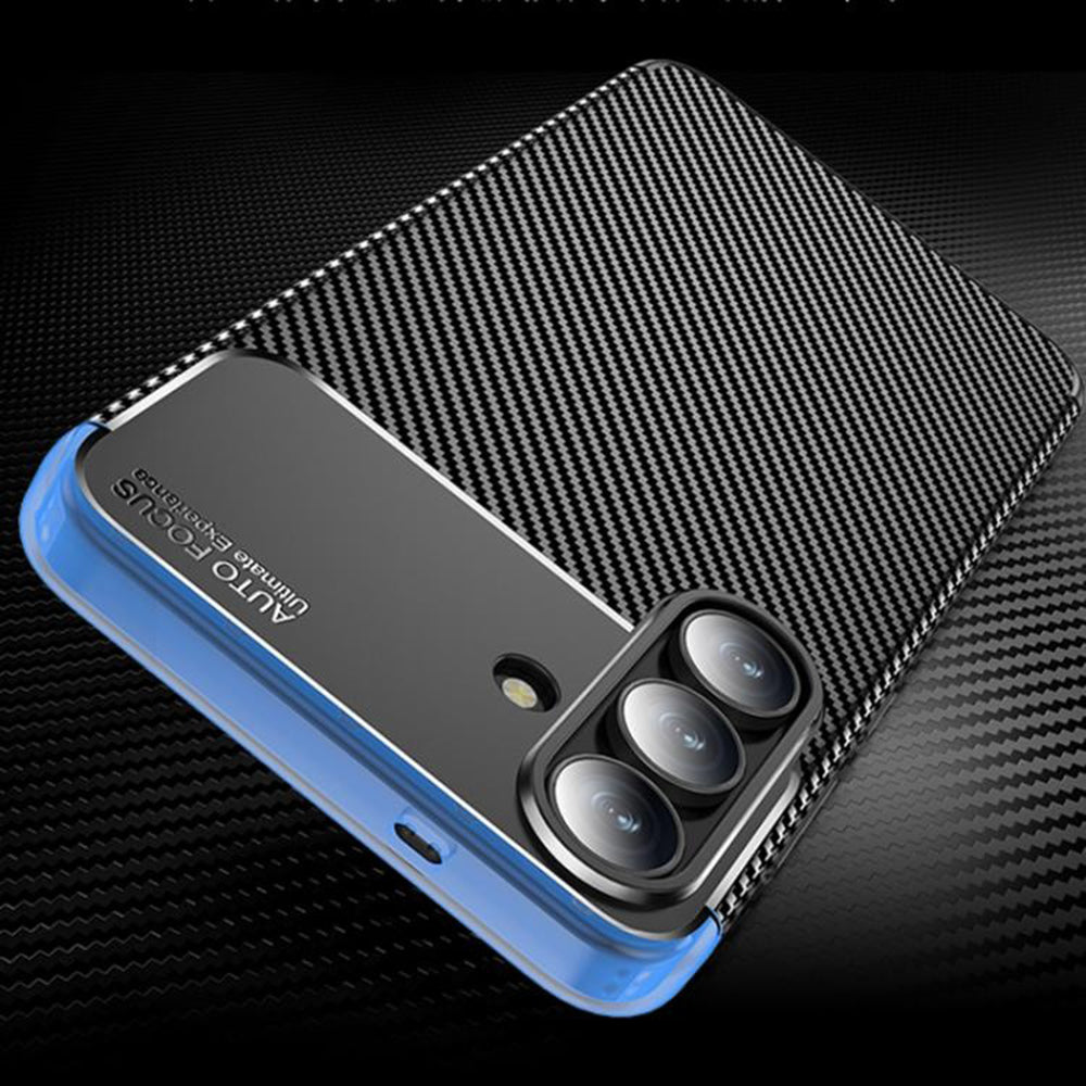 Case for Samsung Galaxy S25 FE, Techsuit, CarbonFiber, Black