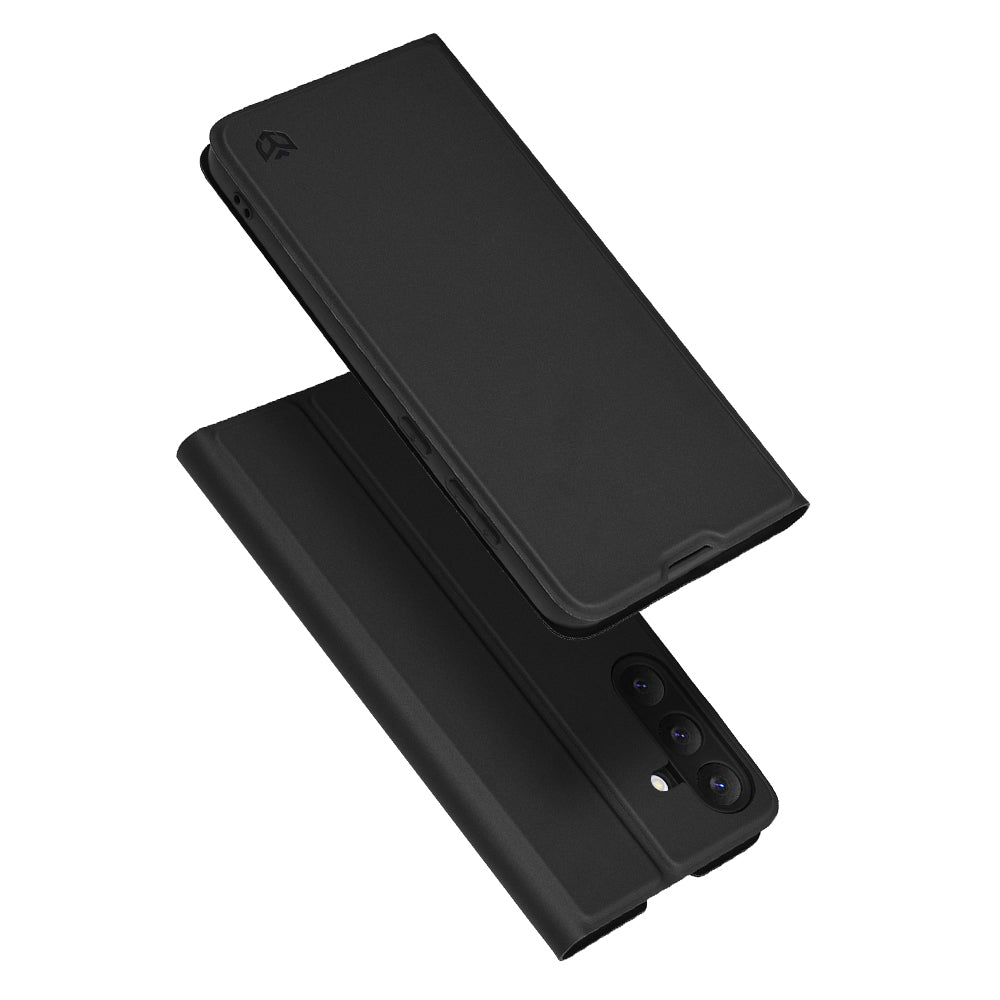 Case for Samsung Galaxy S25 FE, Techsuit, Magskin Book, Black