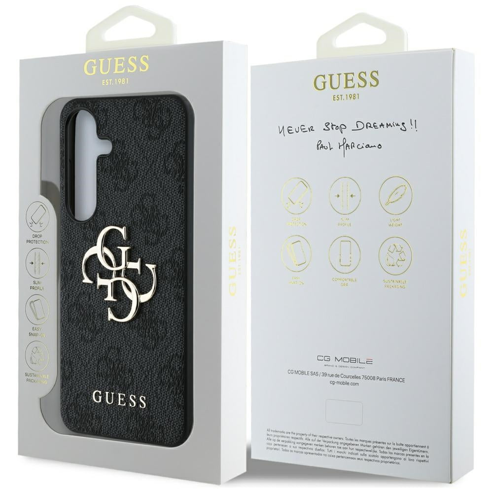 Case for Samsung Galaxy S25 S931, Guess, 4G Big Logo, Black