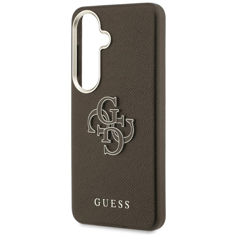 Case for Samsung Galaxy S26 S942, Guess, 4G Grained Big and Classic Logo, Brown