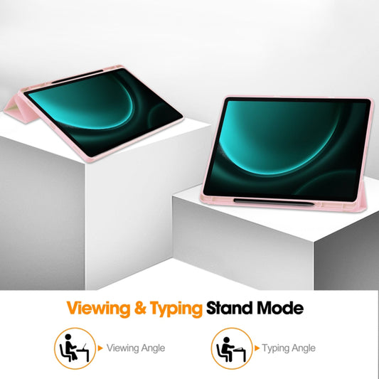 Θήκη για Samsung Galaxy Tab S10+ / Tab S9 FE+ / Tab S9+, Techsuit, Flex Trifold, Ροζ