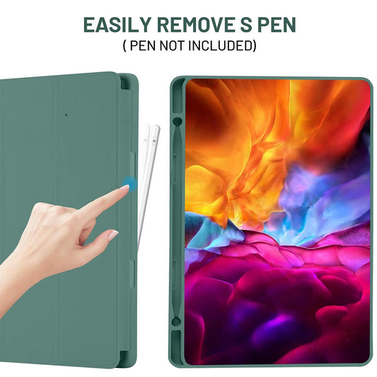 Θήκη για Samsung Galaxy Tab S6 Lite (2024) / Tab S6 Lite (2022) / Tab S6 Lite (2020), Techsuit, Flex Trifold, Πράσινο
