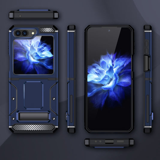 Case for Samsung Galaxy Z Flip5 F731, Techsuit, Hybrid Armor Kickstand, Blue