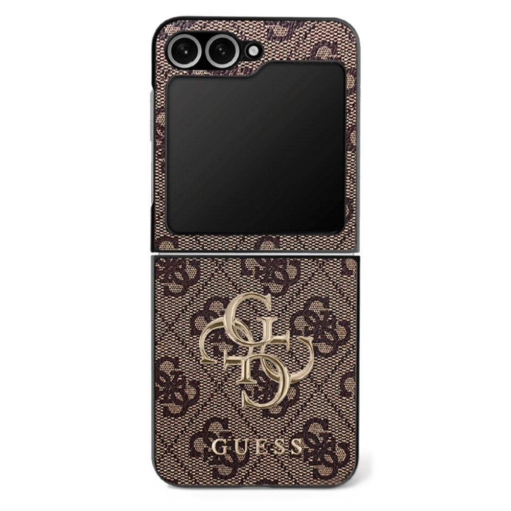 Θήκη για Samsung Galaxy Z Flip7 F766, Guess, 4G Metal Logo, Καφέ