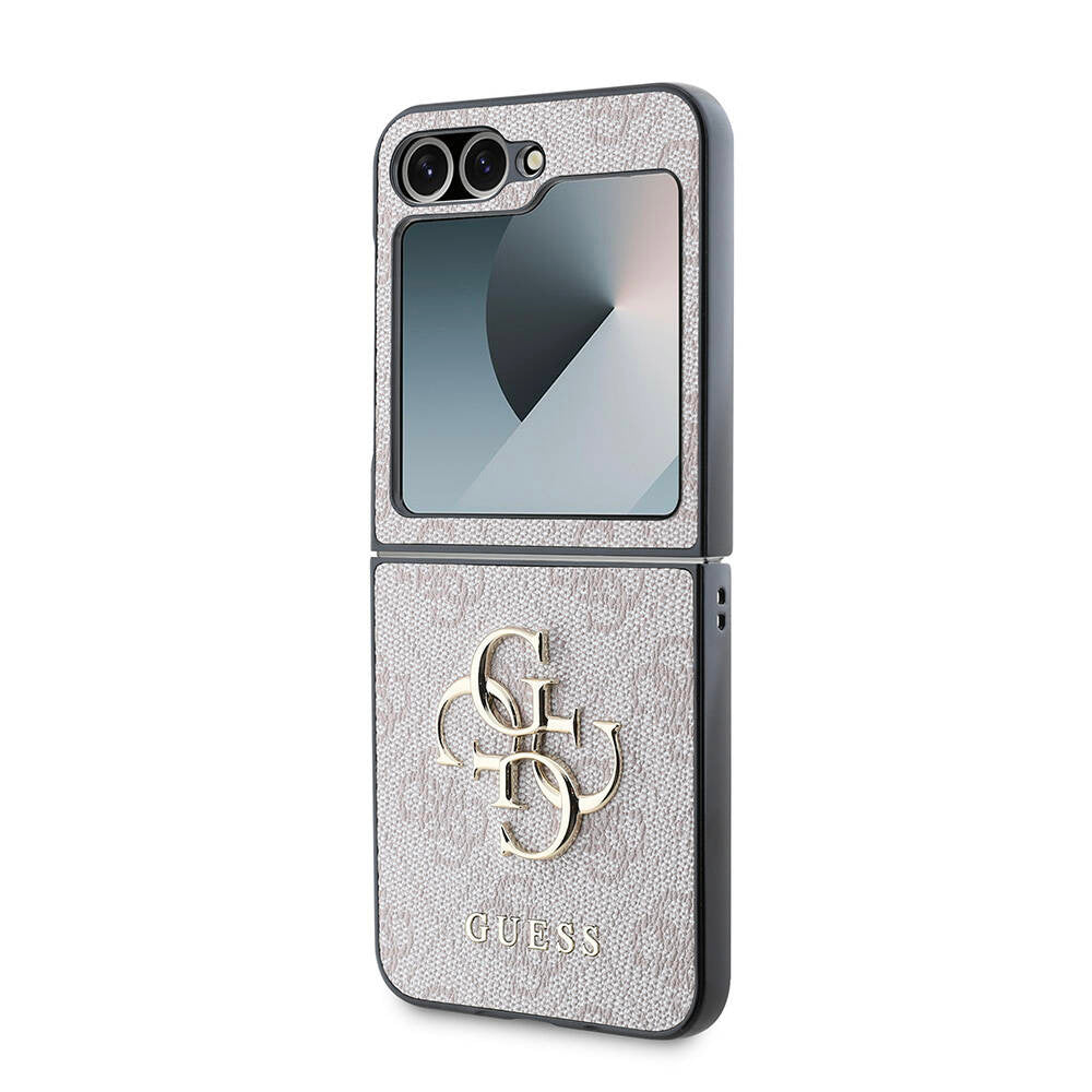 Θήκη για Samsung Galaxy Z Flip7 FE F761 / Z Flip6 F741, Guess, 4G Metal Logo, Ροζ