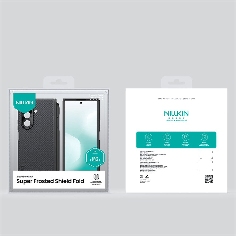 Case for Samsung Galaxy Z Fold7 F966, Nillkin, Super Frosted Shield with Pen Holder, Black