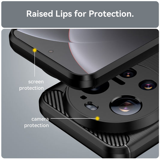 Case for Xiaomi 17 Ultra, Techsuit, Carbon, Black