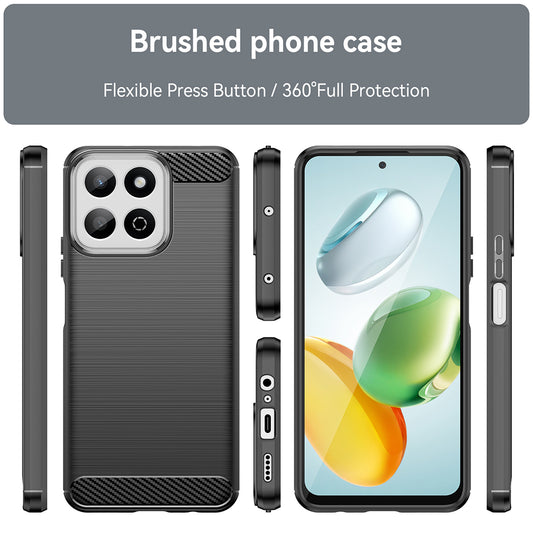 Θήκη για Xiaomi Poco C75 / Redmi 14C, Techsuit, Καρμπόν, Μπλε