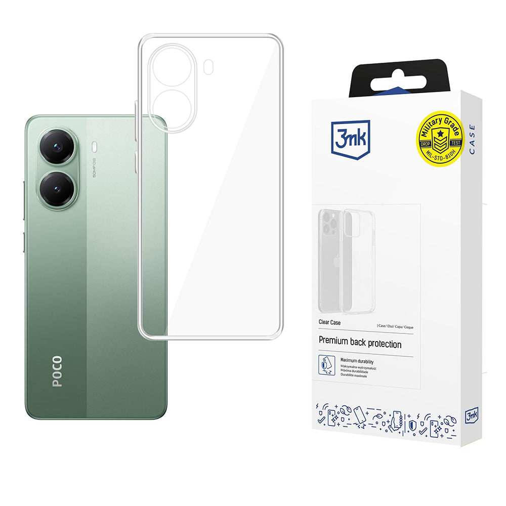 Case for Xiaomi Poco X7 Pro, 3MK, Clear, Transparent