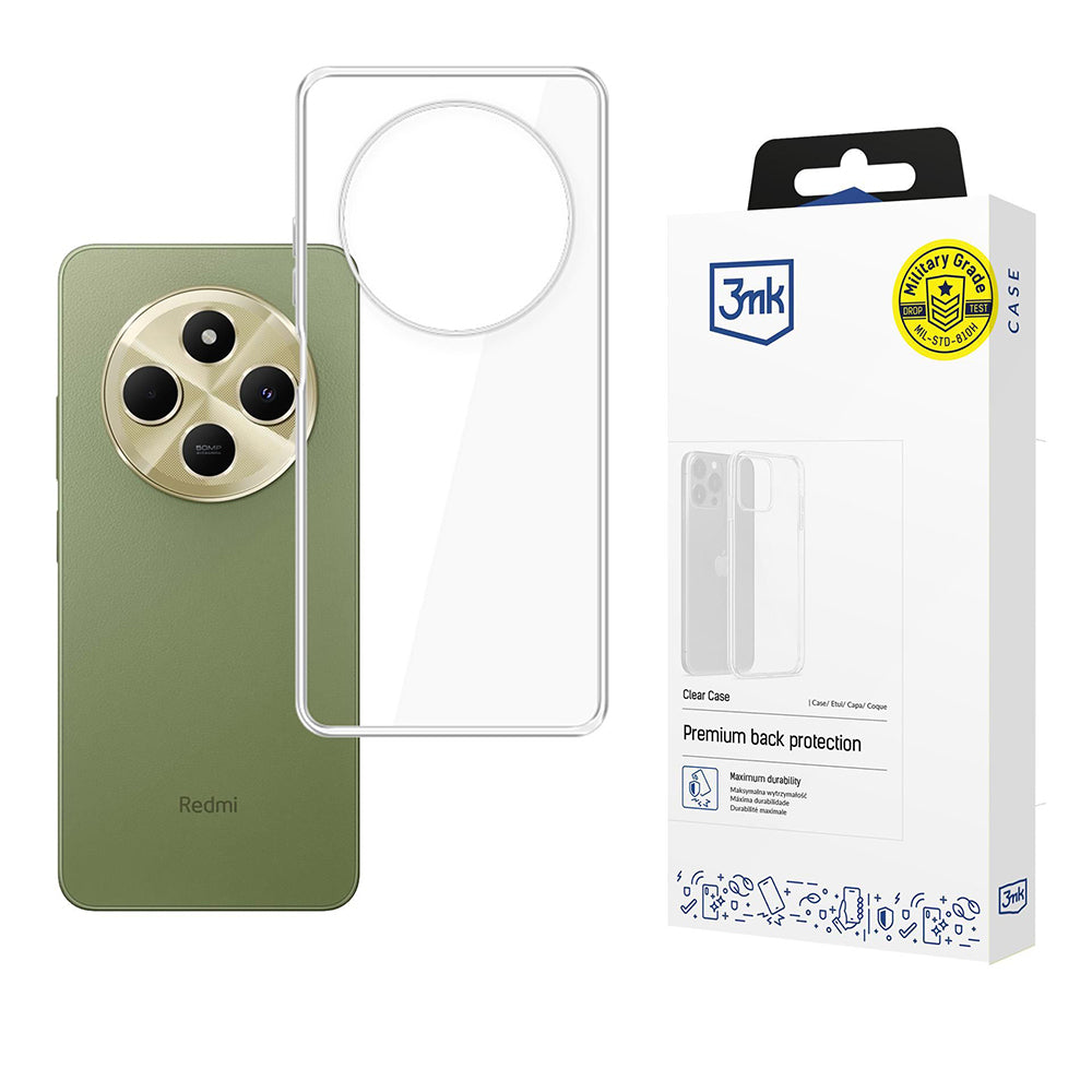 Case for Xiaomi Redmi 14C, 3MK, Clear, Transparent