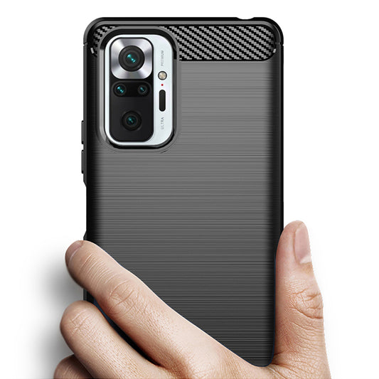 Θήκη για Xiaomi Redmi Note 10 Pro Max / Note 10 Pro, Techsuit, Carbon, Μαύρο