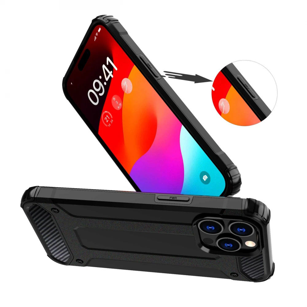 Θήκη για Xiaomi Redmi Note 14 Pro 4G, Techsuit, Hybrid Armor, Μαύρη