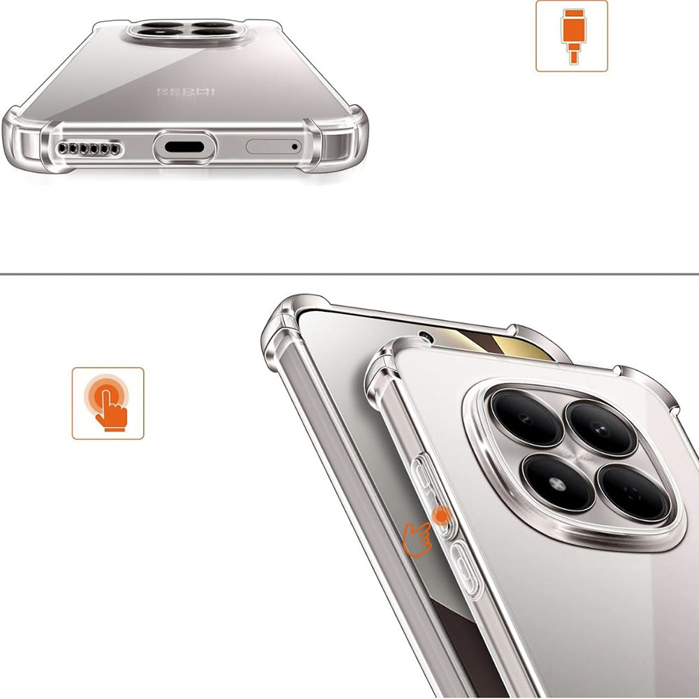 Θήκη για Xiaomi Redmi Note 15 Pro 5G, Techsuit, Shockproof Clear, Διαφανής