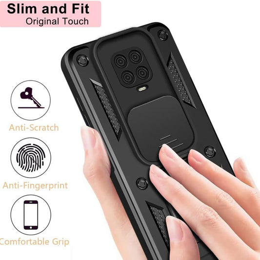 Θήκη για Xiaomi Redmi Note 9S / Note 9 Pro / Note 9 Pro Max, Techsuit, CamShield, Μαύρο
