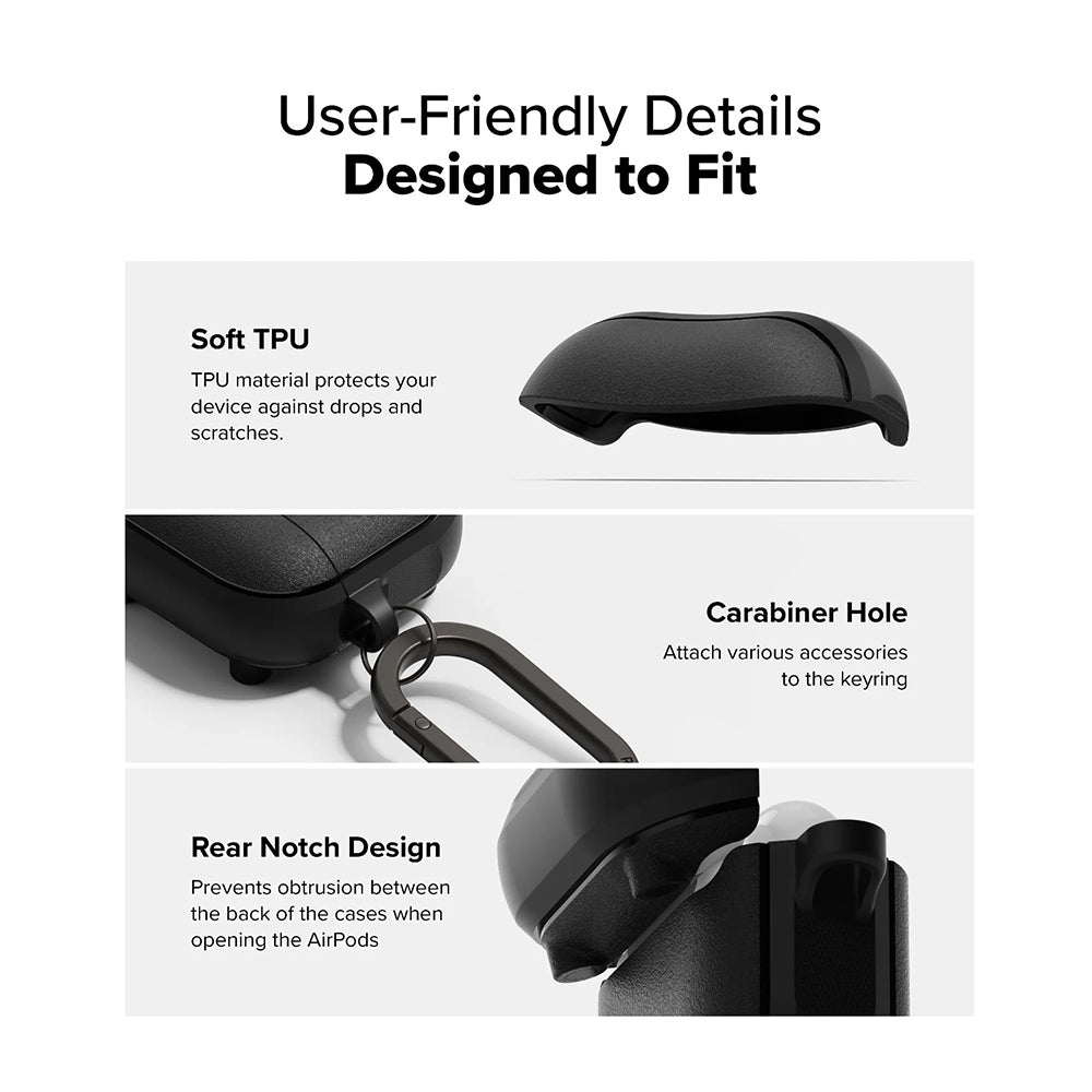Θήκη Ringke Onyx Magnetic για Apple AirPods 4, Γκρι