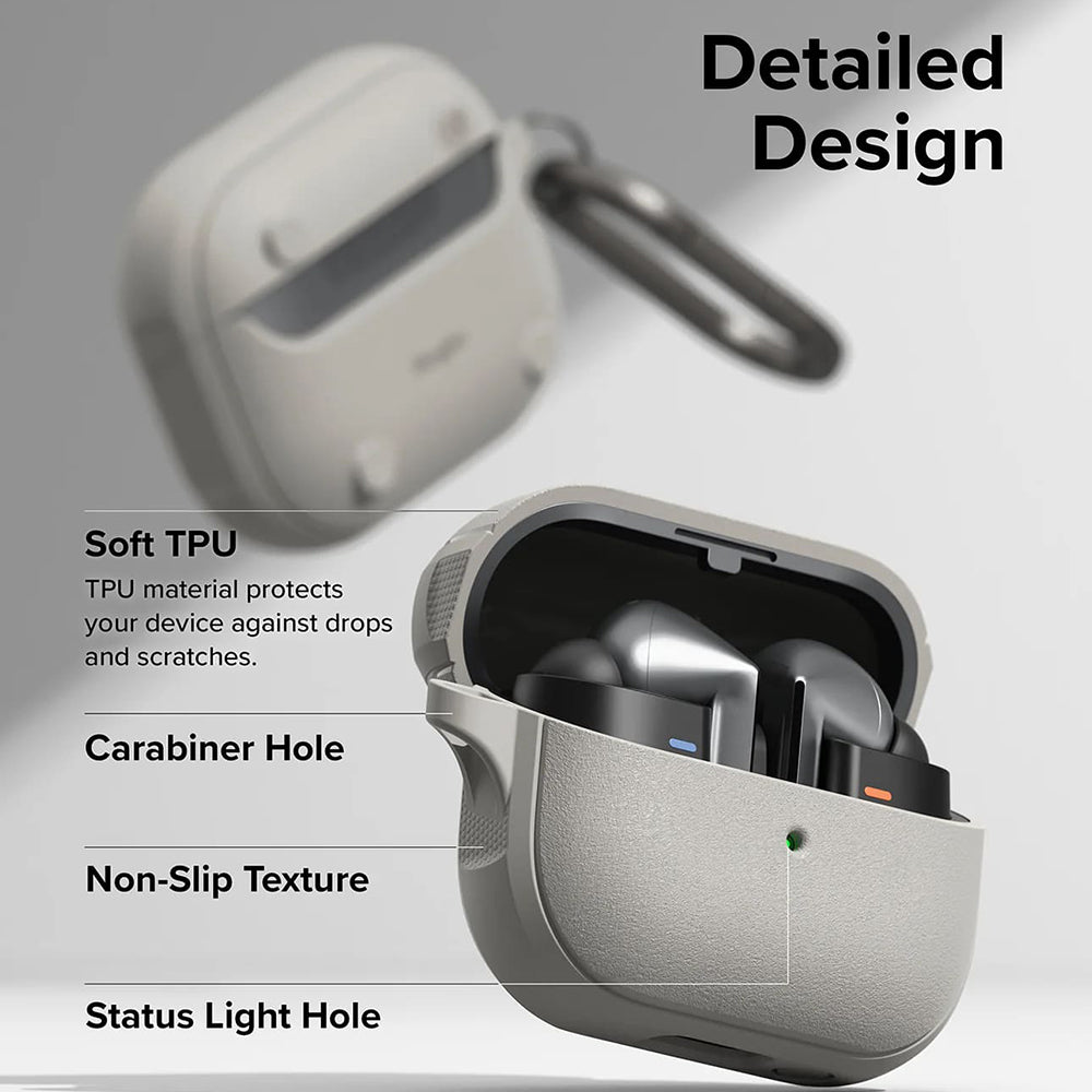Ringke Onyx Magnetic Case for Samsung Galaxy Buds3 FE / Buds3 Pro / Buds3, Gray
