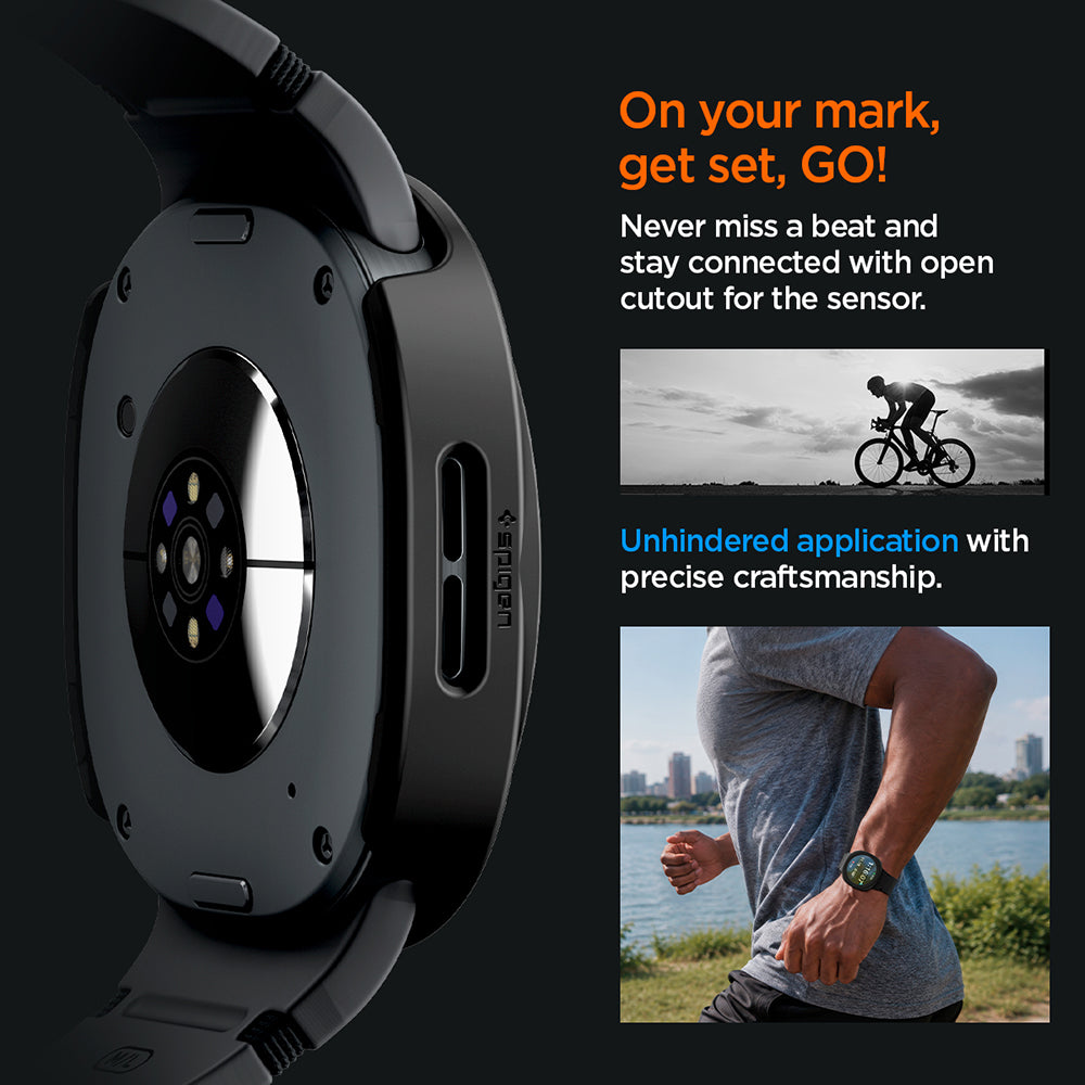 Spigen Thin Fit 360 Case for Samsung Galaxy Watch9 / Watch8 44mm, Black ACS11601