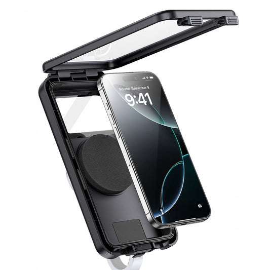 Universal Waterproof Case Compatible with Magnetic Bicycle Mount, Baseus, PrimeTrip VB1, Black C0013D01