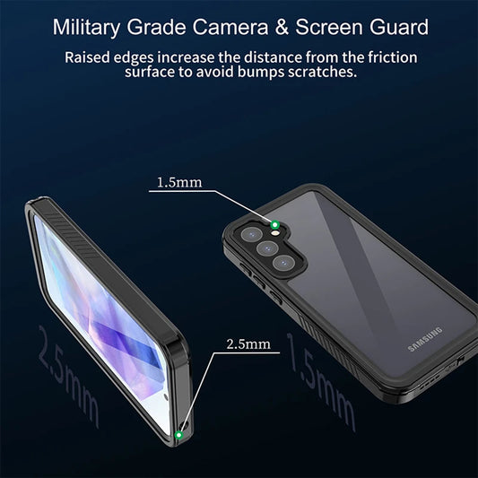 Αδιάβροχη Θήκη για Samsung Galaxy A55 5G A556, ShellBox, Μαύρη
