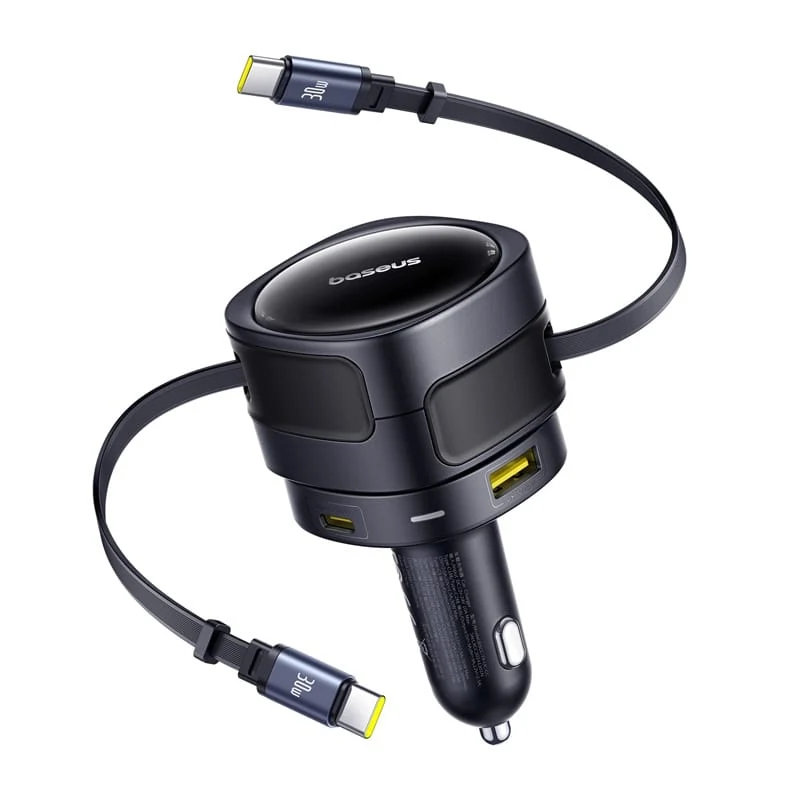 Φορτιστής Αυτοκινήτου με Καλώδιο USB-C Baseus Enjoyment Max, 90W, 3A, 1 x USB-A - 1 x USB-C, Μαύρο C00035507121-03