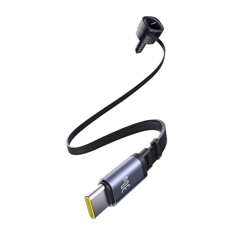 Φορτιστής Αυτοκινήτου με Καλώδιο USB-C Baseus Enjoyment Max, 90W, 3A, 1 x USB-A - 1 x USB-C, Μαύρο C00035507121-03