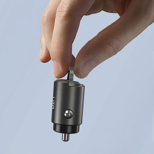 Φορτιστής Αυτοκινήτου Lito IN-C03, 30W, 3A, 1 x USB-A - 1 x USB-C, Μαύρο