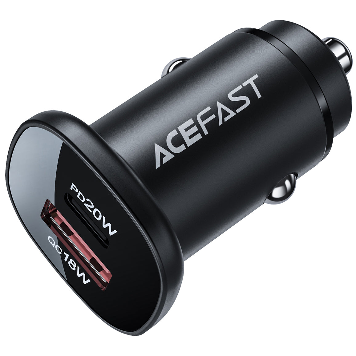 Φορτιστής Αυτοκινήτου Acefast B1, 38W, 3A, 1 x USB-A - 1 x USB-C, Μαύρος