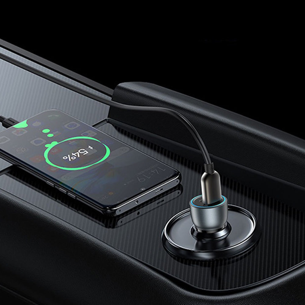Φορτιστής Αυτοκινήτου Yesido Y49, 30W, 3A, 1 x USB-A - 1 x USB-C, Γκρι
