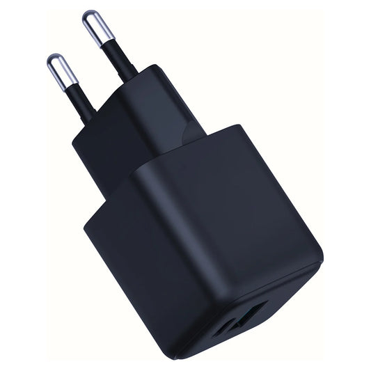 Φορτιστής Δικτύου 3MK Hyper, 20W, 3A, 1 x USB-A - 1 x USB-C, Μαύρο