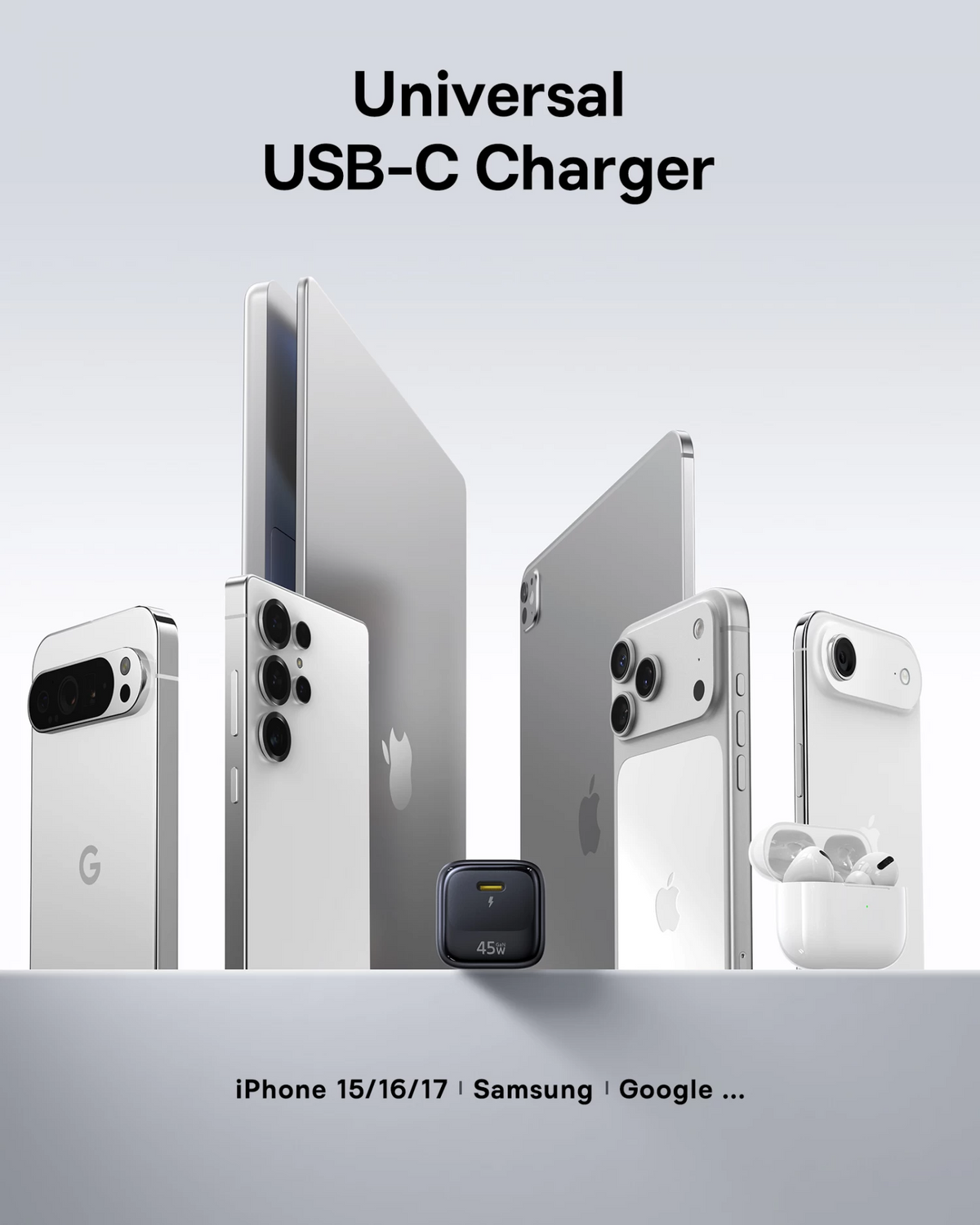 Φορτιστής Δικτύου Baseus EnerFill FN22, 45W, 3A, 1 x USB-C, Μαύρο E0123300