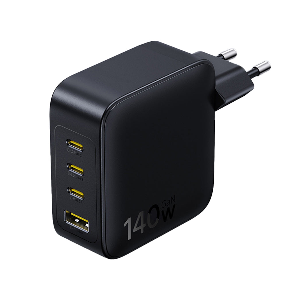 Baseus EnerFill FH11 Network Charger, 140W, 5A, 1 x USB-A - 3 x USB-C, Black E0121J00