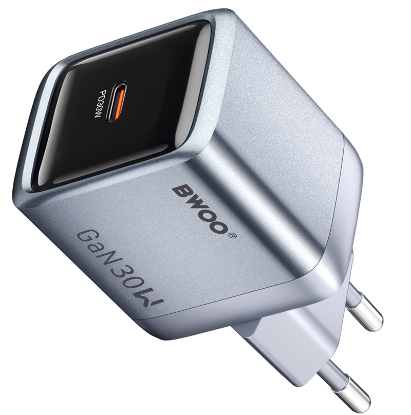 Φορτιστής Δικτύου BWOO BO-CDA236, 30W, 3A, 1 x USB-C, Γκρι