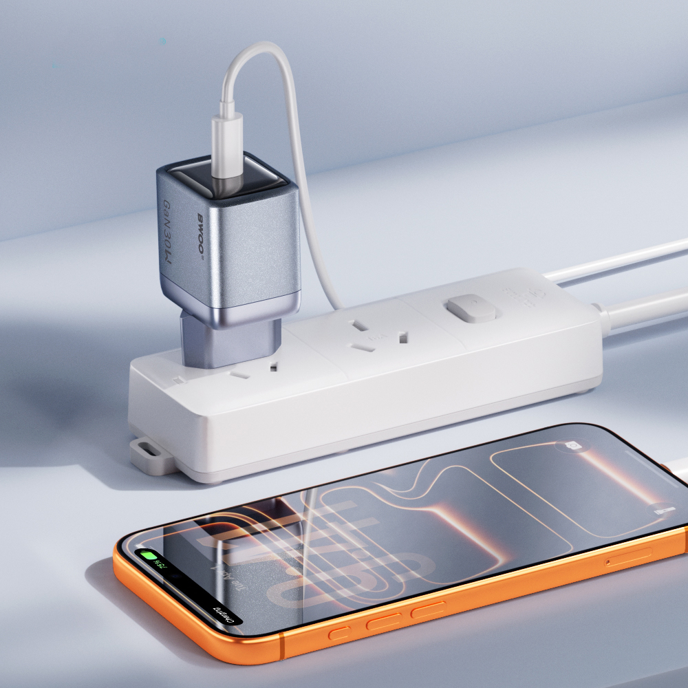 Φορτιστής Δικτύου BWOO BO-CDA236, 30W, 3A, 1 x USB-C, Γκρι