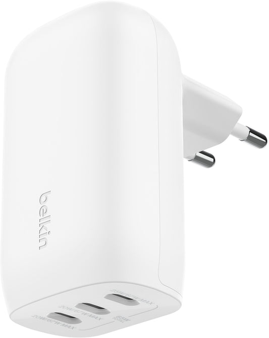 Φορτιστής Δικτύου με Καλώδιο USB-C Belkin BoostCharge, 67W, 3A, 3 x USB-C, Λευκό WCC002vf2MWH-B6