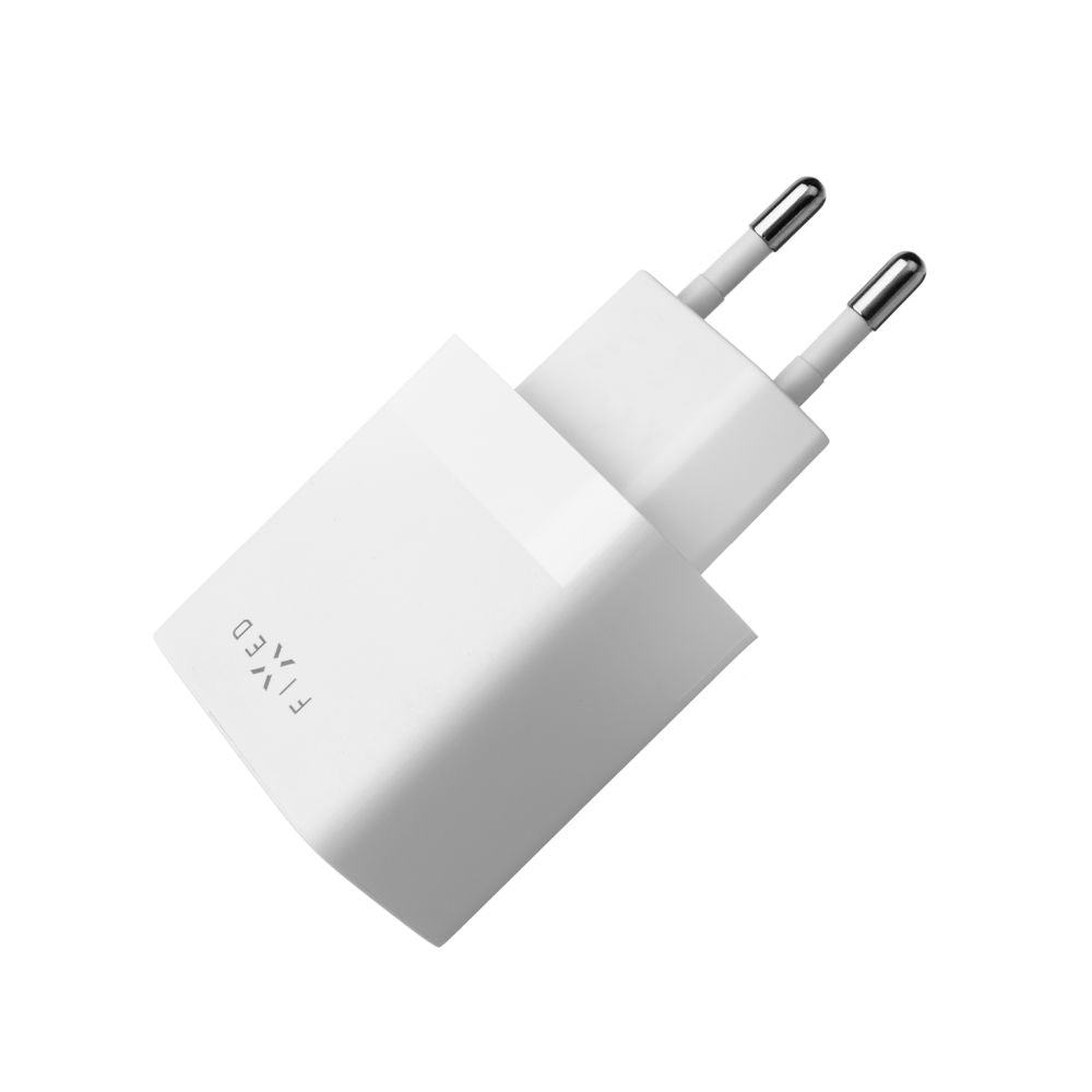 Φορτιστής Δικτύου με Καλώδιο USB-C Fixed, 17W, 3A, 2 x USB-A, Λευκό
