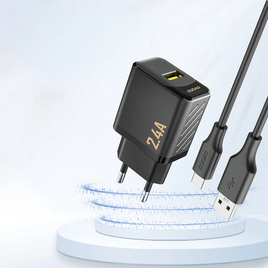 Φορτιστής Δικτύου Dudao A23, 12W, 2.4A, 1 x USB-A, Μαύρο