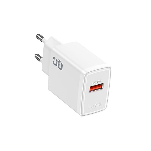 Φορτιστής Δικτύου Lito LC08, 18W, 3A, 1 x USB-A, Λευκό