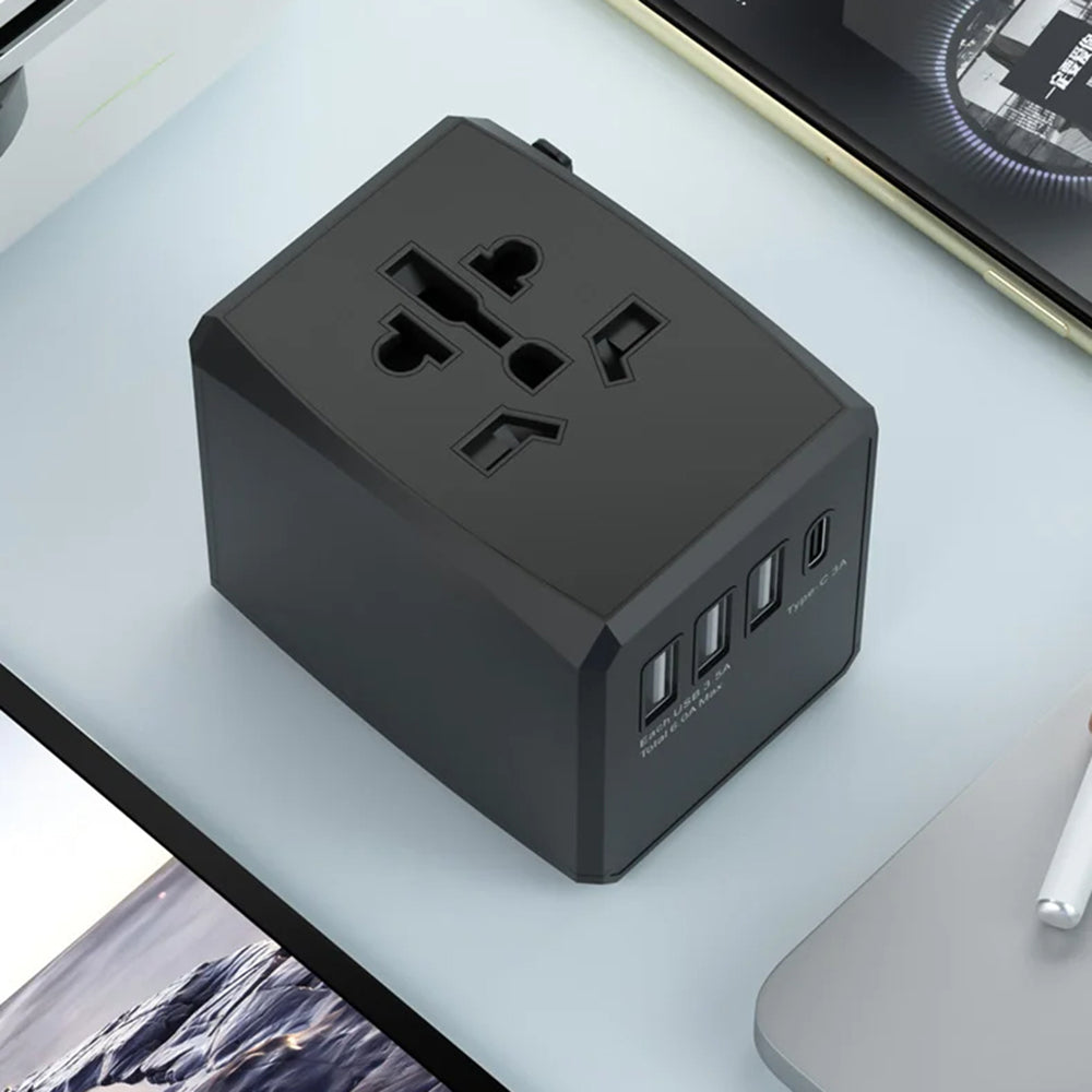 Techsuit HHT904-B3 Travel Network Charger, 30W, 3A, 3 x USB-A - 1 x USB-C, White