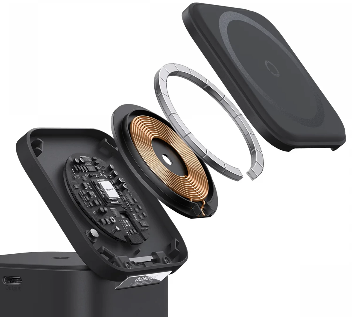 Φορτιστής Δικτύου Ασύρματος Baseus MagPro 3in1, 25W, 1.67A, Μαύρο P10264100123-01