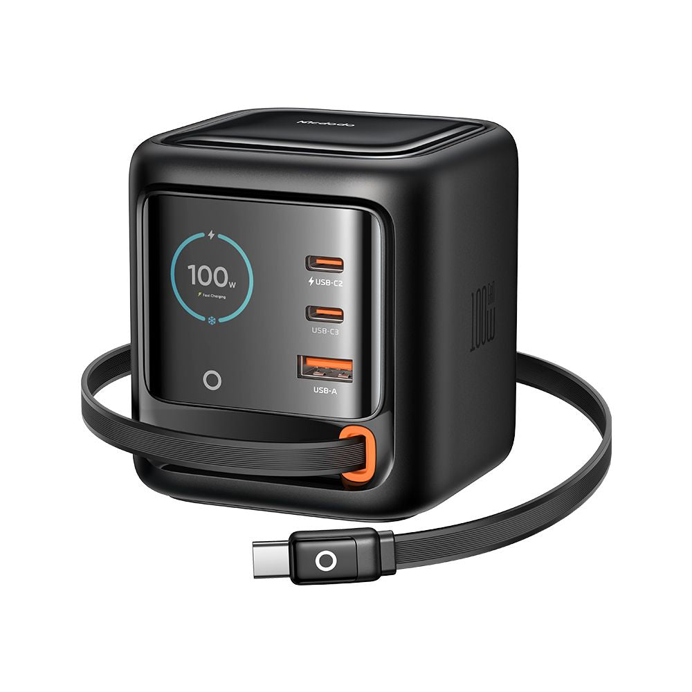 Φορτιστής Σταθμός με Καλώδιο USB-C Mcdodo FreeGo CH-1391 Οθόνη, 100W, 5A, 1 x USB-A - 2 x USB-C, Μαύρο