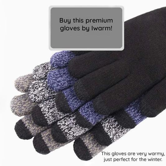 Χειμερινά Γάντια Αφής Iwarm ST0018, Μέγεθος 23εκ, Γκρι