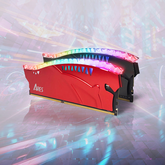 Μνήμη RAM Dato Ares Armor Lite, DDR4, RGB, 8GB, 3600Mhz, CL18, Γκρι ARB8G4G36