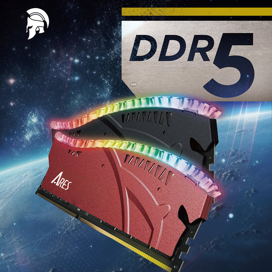 Μνήμη RAM Dato Ares Armor Lite, DDR5, RGB, 16GB, 6000Mhz, Κόκκινη ARB16G5R60