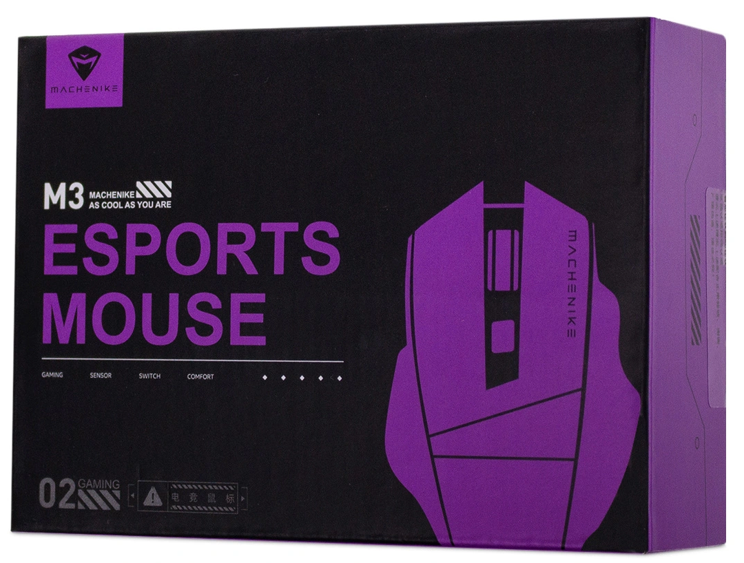 Ποντίκι Gaming Ενσύρματο USB Machenike M3, RGB, 3200DPI, Μαύρο