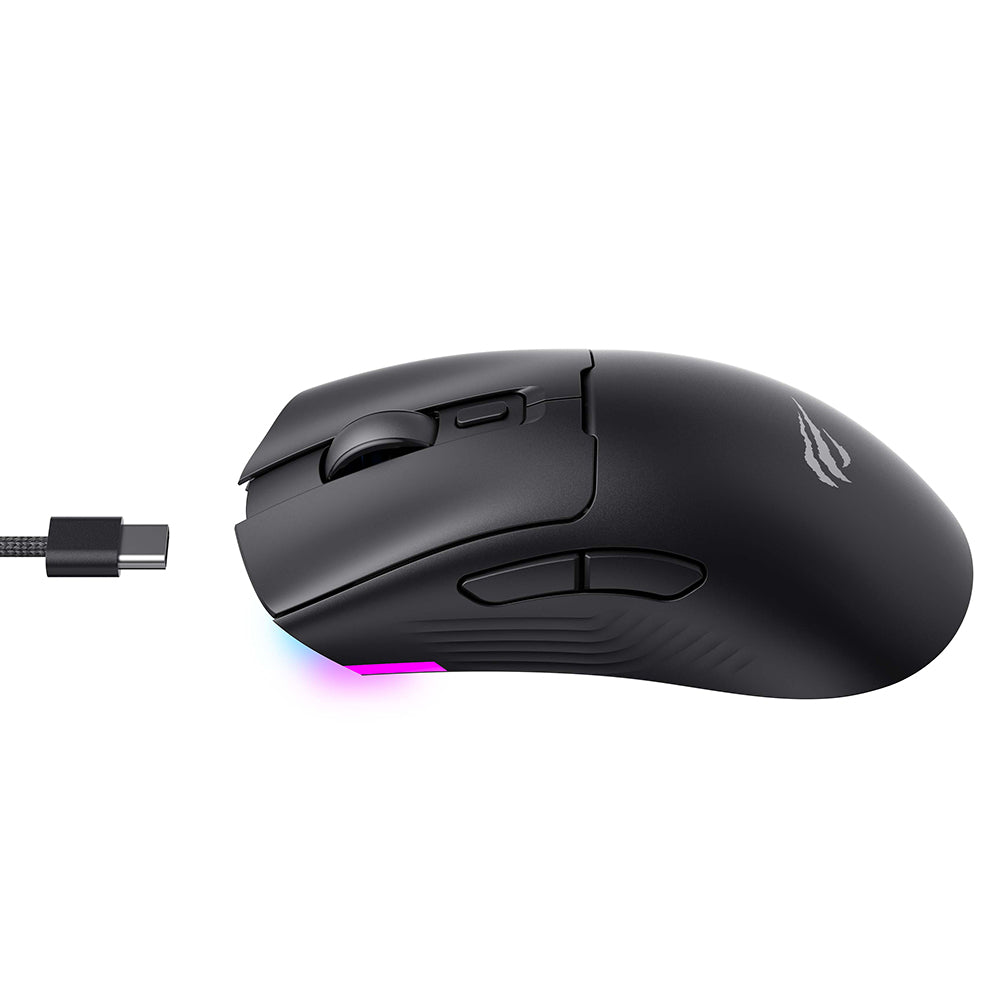 Mouse Gaming Wireless HAVIT MS966WB, 800DPI - 10000DPI, BT / Wi-Fi / Wired, Μαύρο